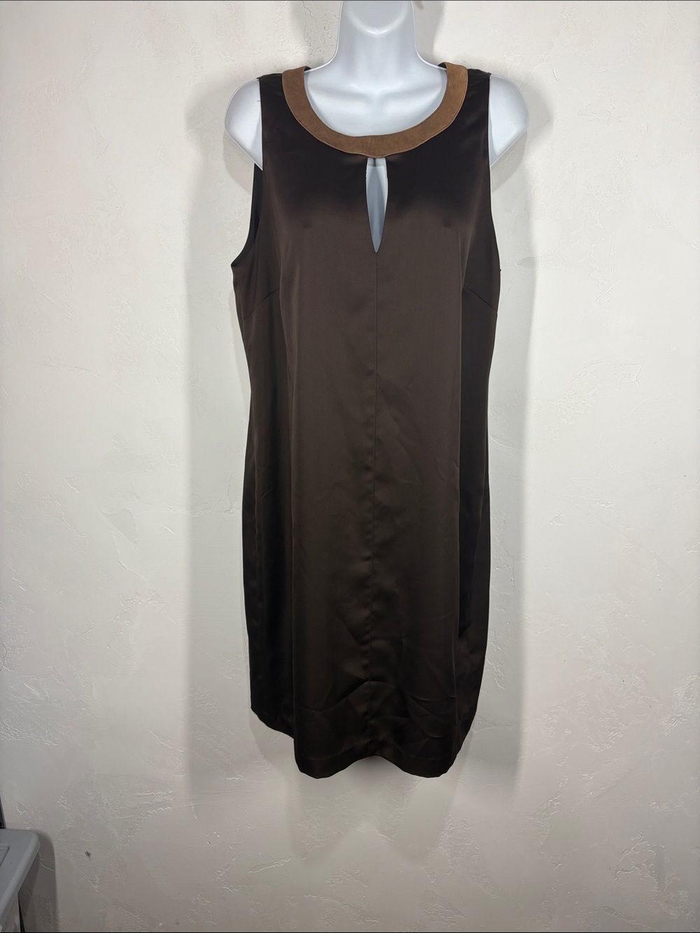 Lauren Ralph Lauren Sleeveless Brown Shift Dress size 12